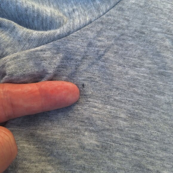 Victorias Secret PINK Heather Gray Sequin Logo Womens Tee M Cotton Blend *READ* - Picture 6 of 10